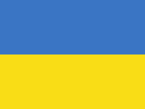 Flagge der Ukraine Flagge der Urkraine mit zwei Balken blau und gelb