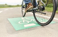 Radweg mit Fahrrad