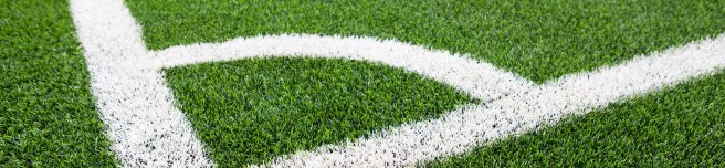Football field corner green turf ,Corner of soccer pitch,soccer field grass conner
