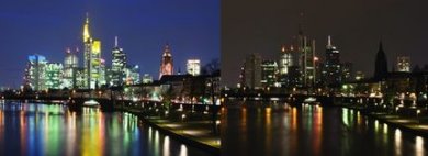 Frankfurt im hellen und im dunklen