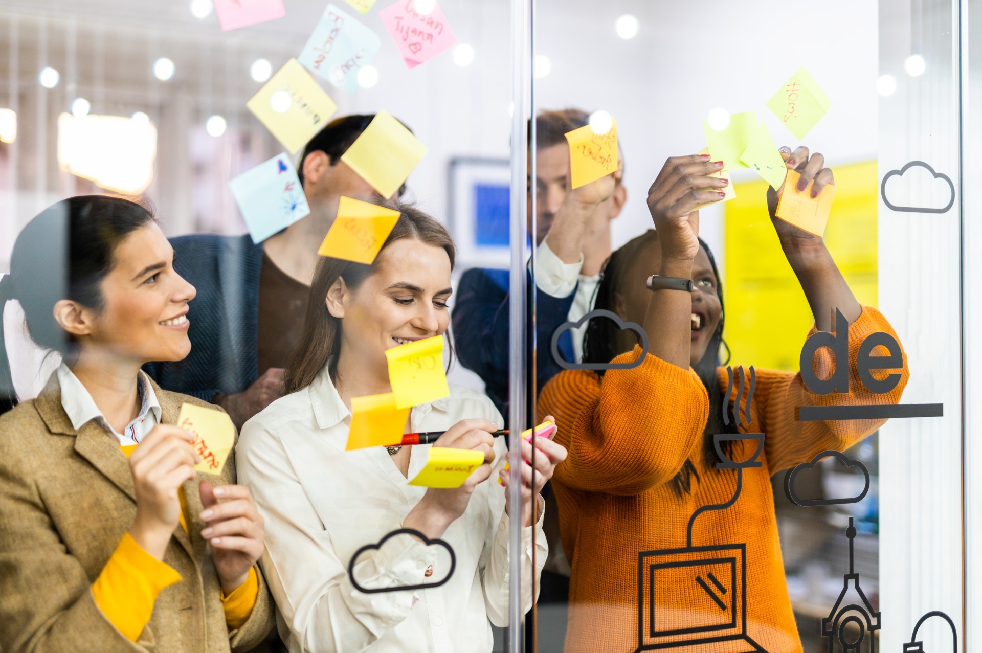 Business team working in a start-up office